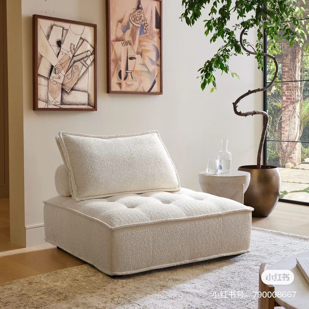 SOFA OTOMANO - BEIGE CEBADA